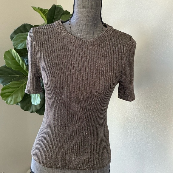 H&M Metallic Rib Knit Top - Picture 5 of 10